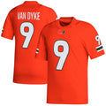Custom #9 Orange Football Shirt Top