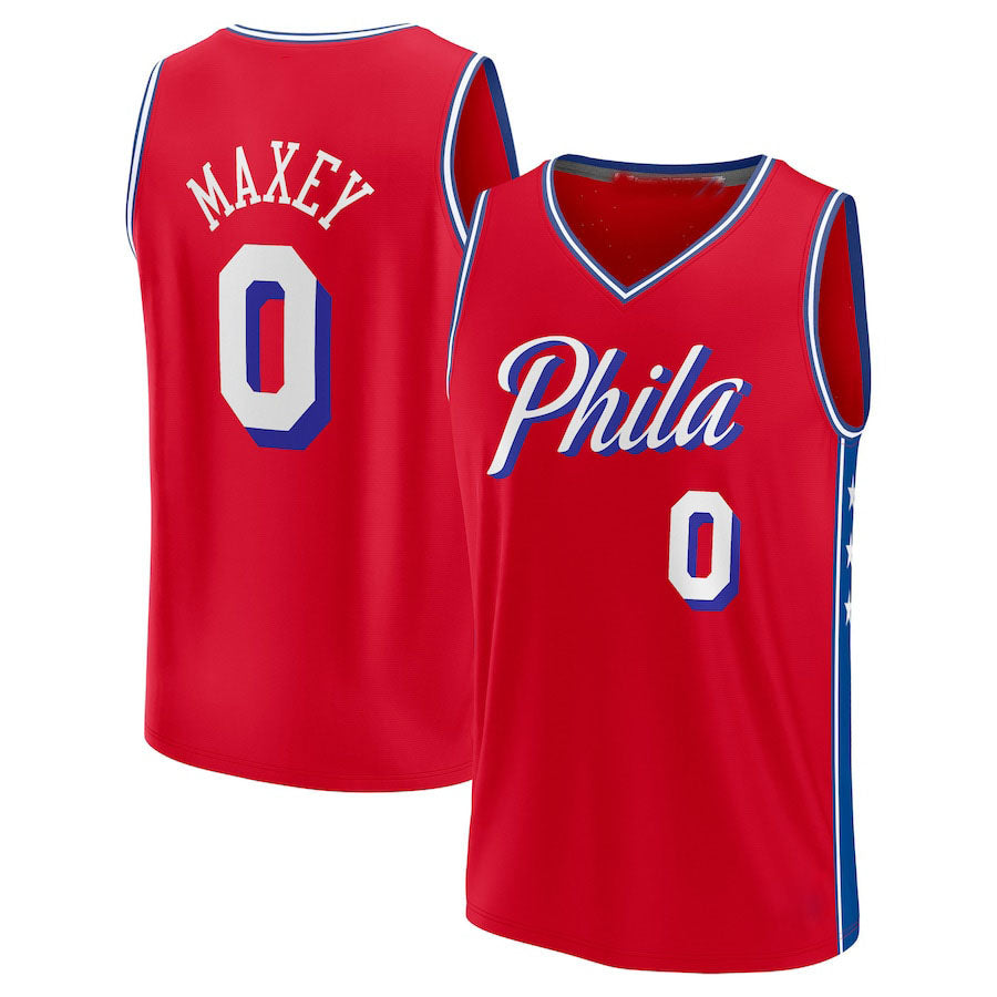 Custom #0 Red 2022 PHI Basketball Shirt Top
