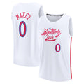 Custom #0 White 2022 PHI Basketball Shirt Top