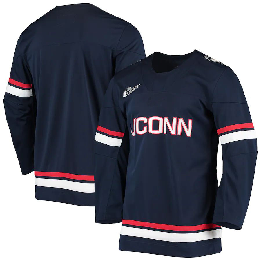 Custom Navy Hockey Shirt Top