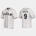 Custom #9 White 2023 Baseball Shirt Top