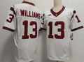 Custom #13 White 2024 College Shirt Top