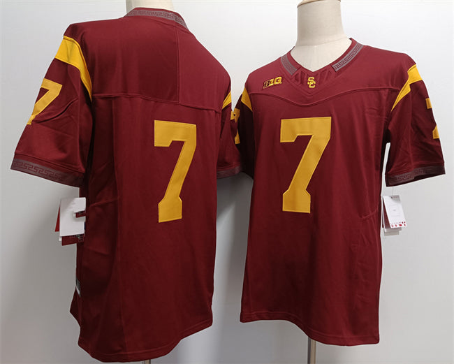 Custom #7 Red 2023 College Shirt Top