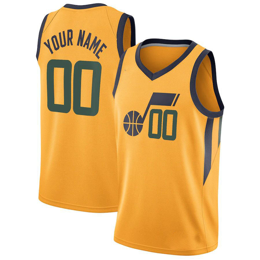 Custom Gold UTA Basketball Shirt Top