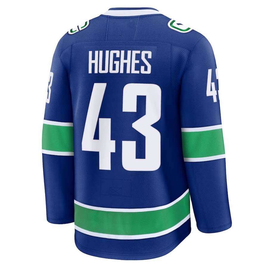 Custom #43 Blue VAN Hockey Shirt Top