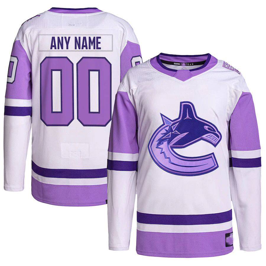 Custom White VAN Hockey Shirt Top