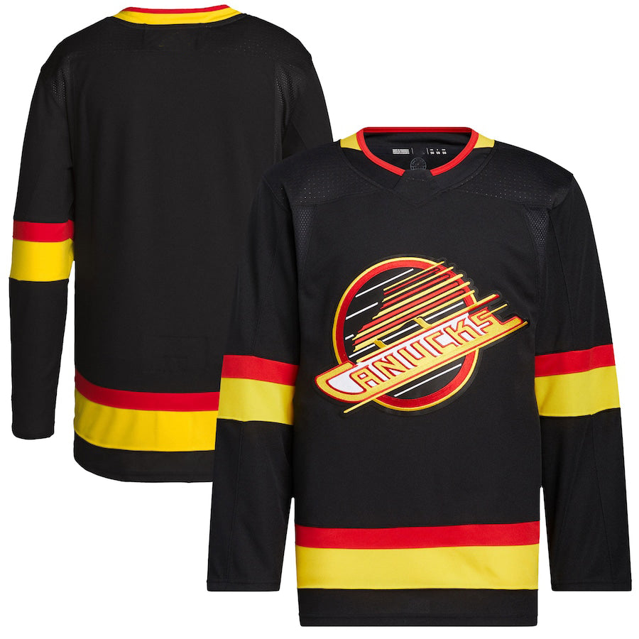 Custom Black Retro VAN Hockey Shirt Top