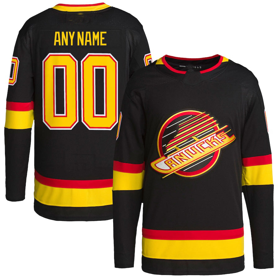 Custom Black Retro VAN Hockey Shirt Top