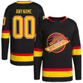 Custom Black Retro VAN Hockey Shirt Top