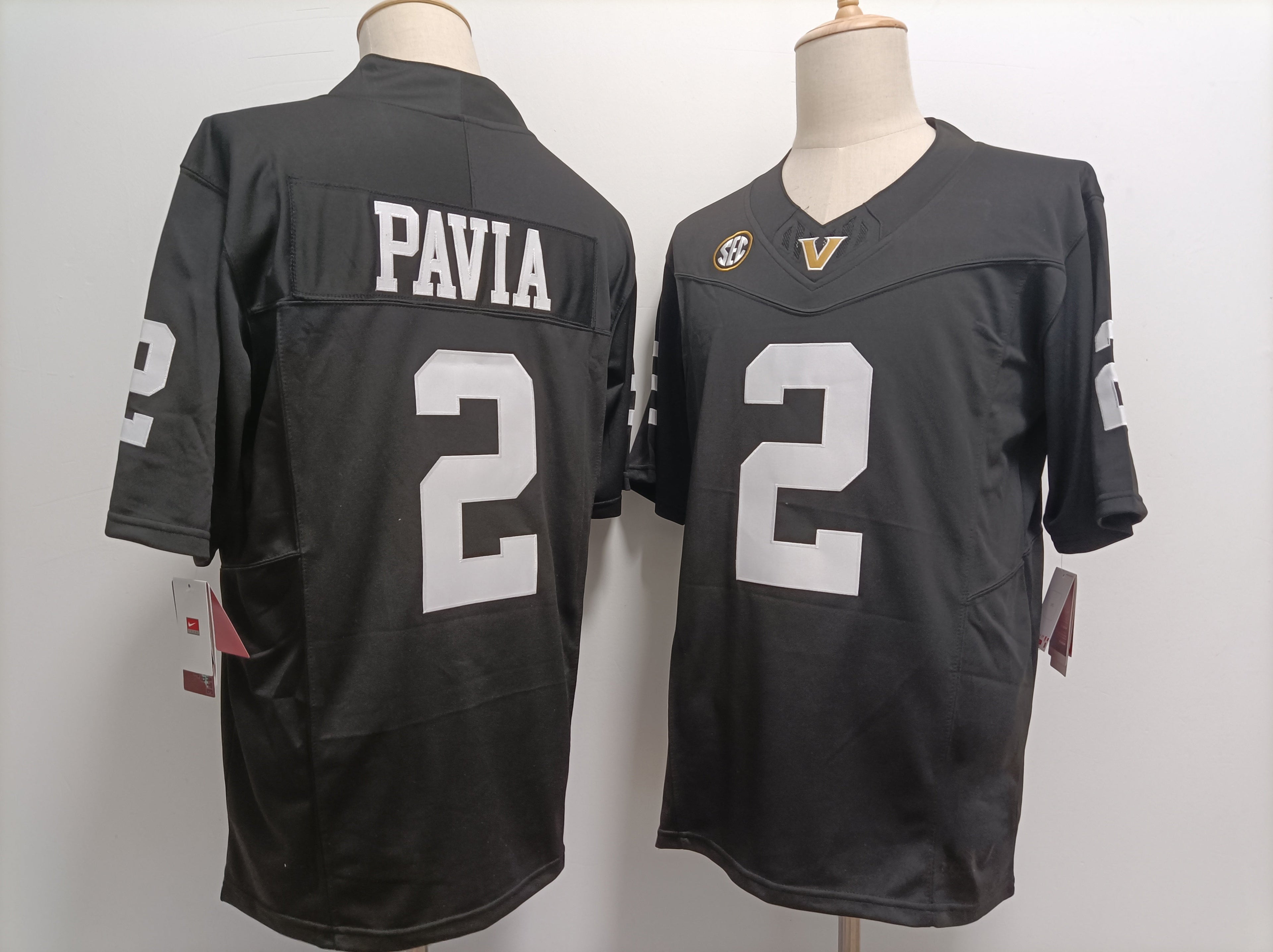 Custom #2 Black Football Shirt Top