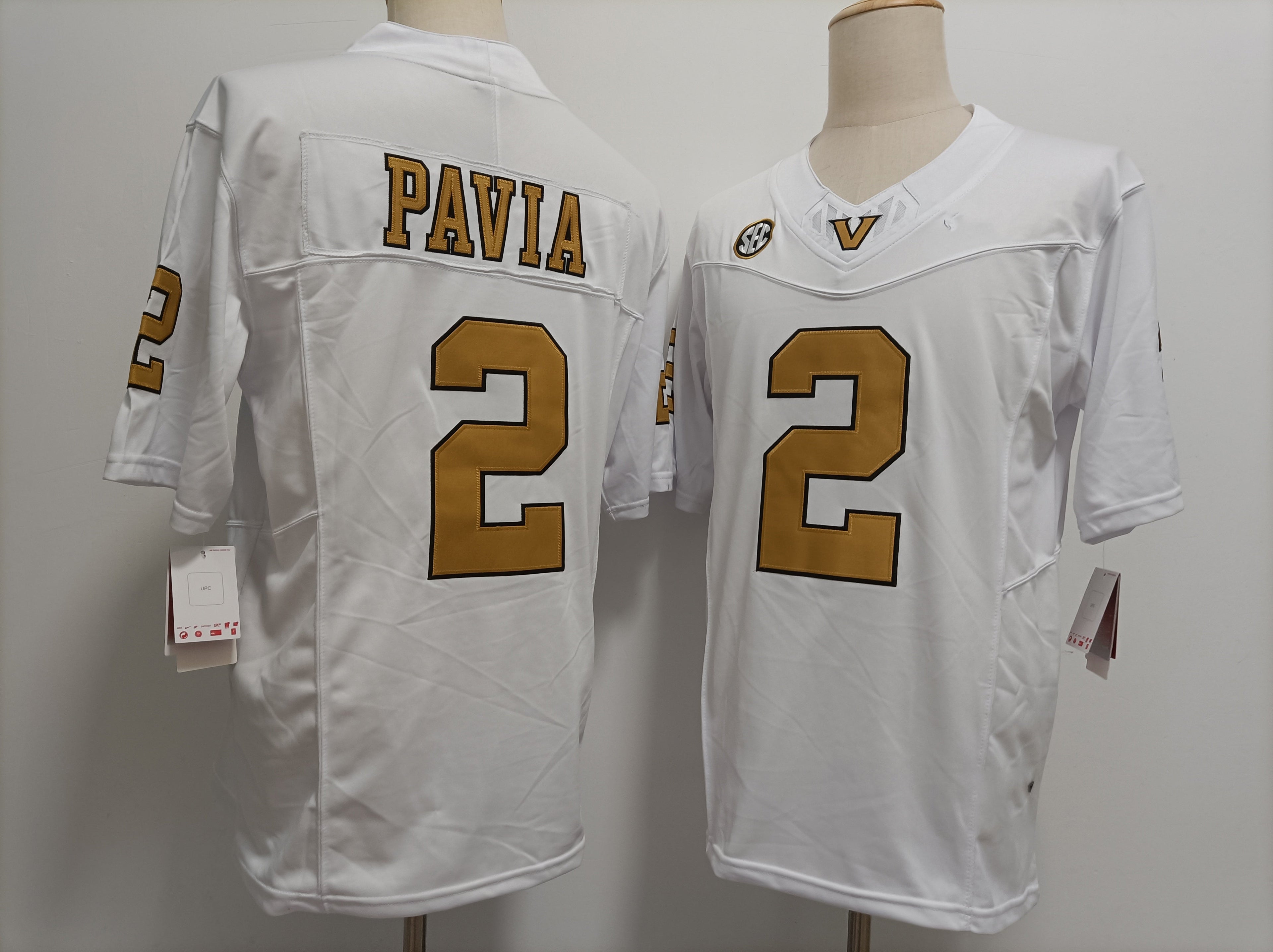 Custom #2 White Football Shirt Top
