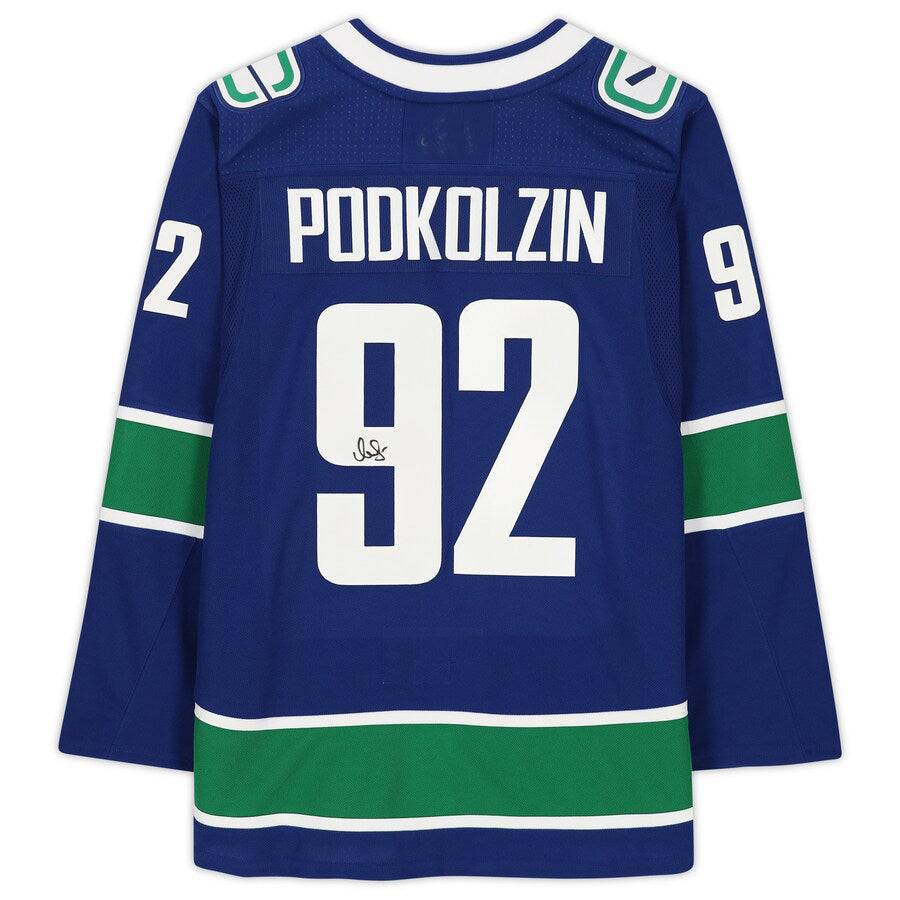 Custom #92 Blue VAN Hockey Shirt Top