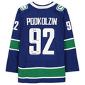 Custom #92 Blue VAN Hockey Shirt Top