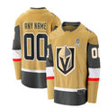 Custom Gold 2023 Stanley Cup VGK Hockey Shirt Top