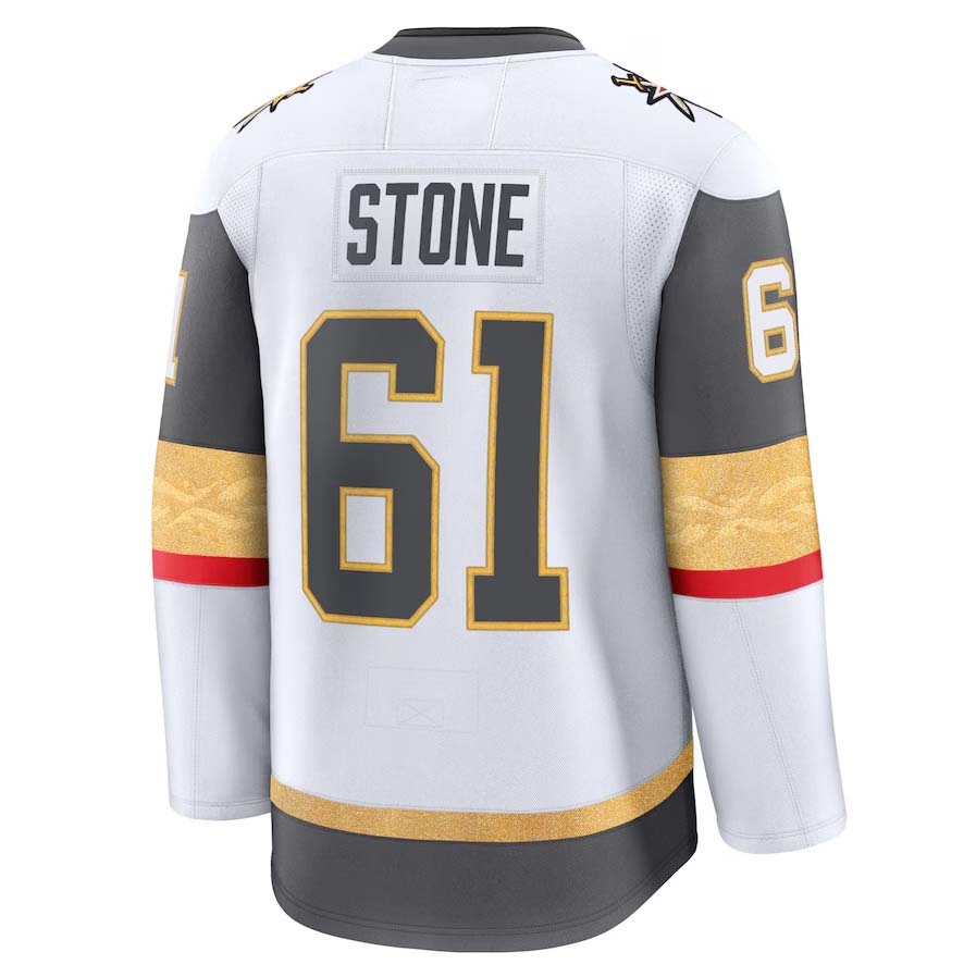 Custom #61 White VGK Hockey Shirt Top