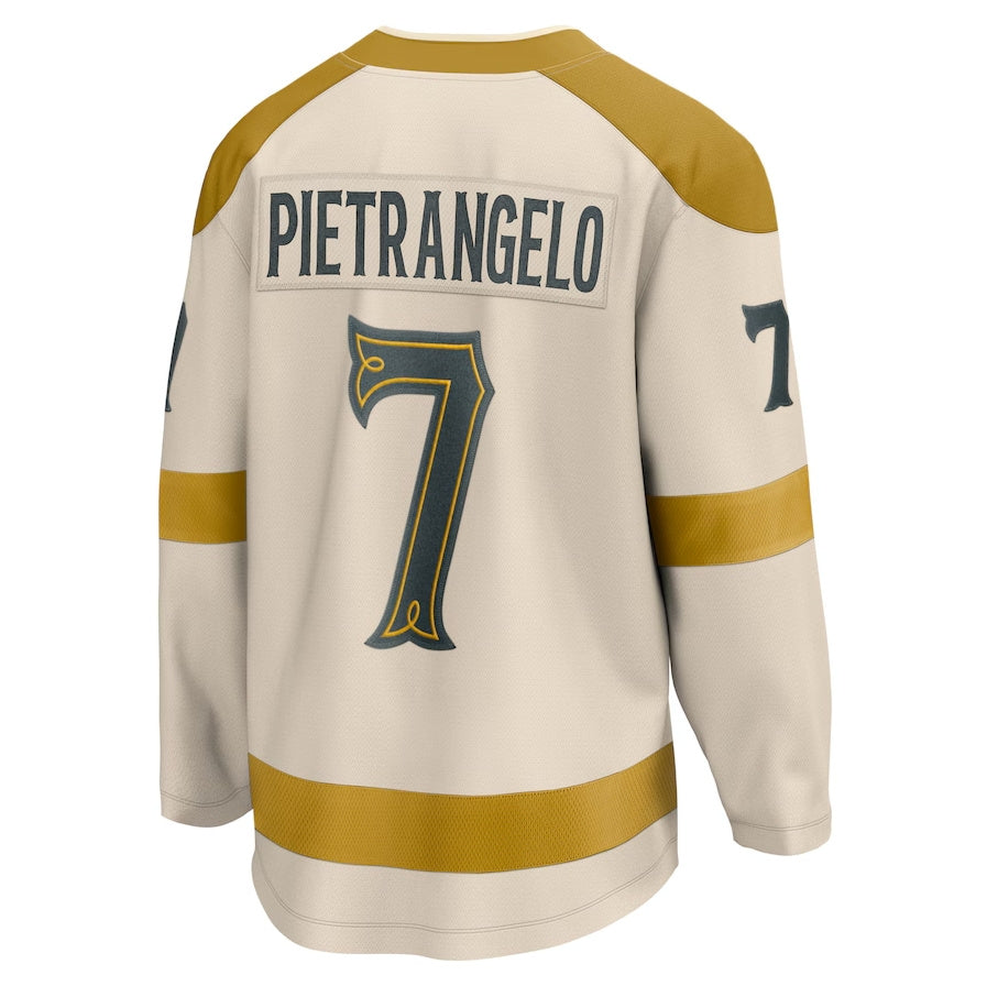 Custom #7 Cream 2024 VGK Hockey Shirt Top