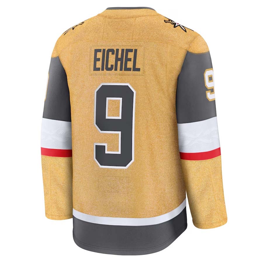 Custom #9 Gold VGK Hockey Shirt Top