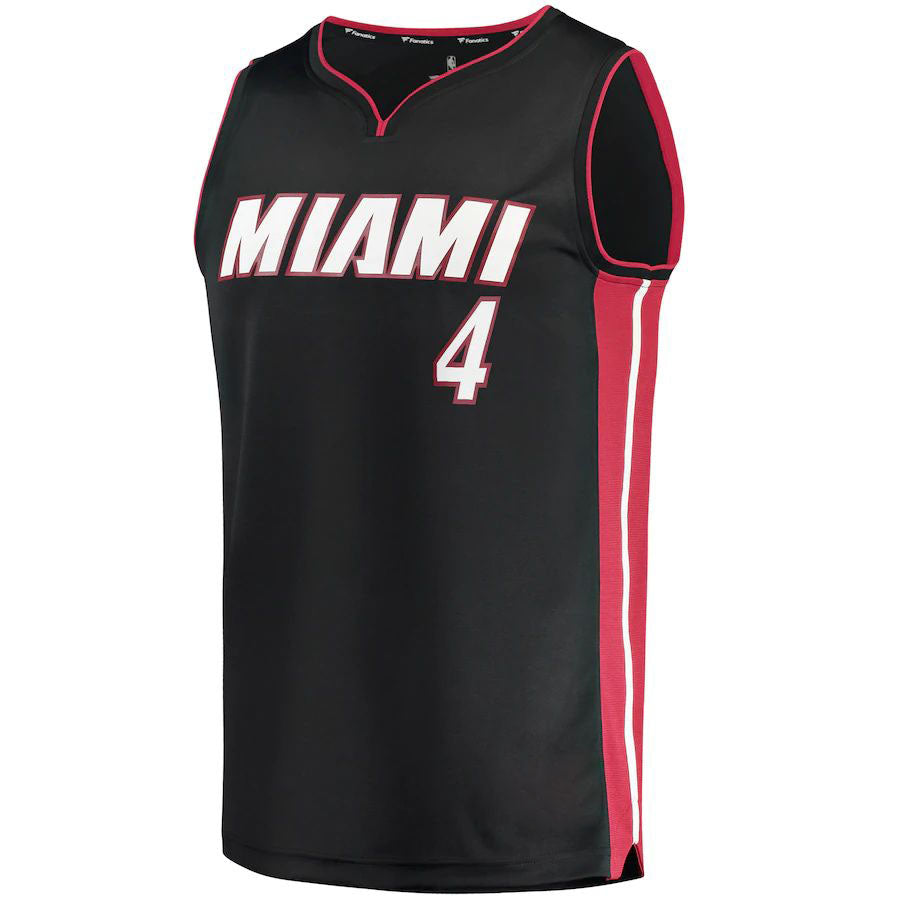 Custom #4 Black 2020 MIA Basketball Shirt Top
