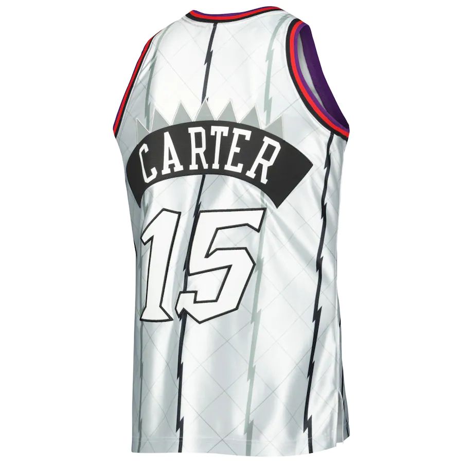 Custom #15 Platinum 1998 TOR Basketball Shirt Top