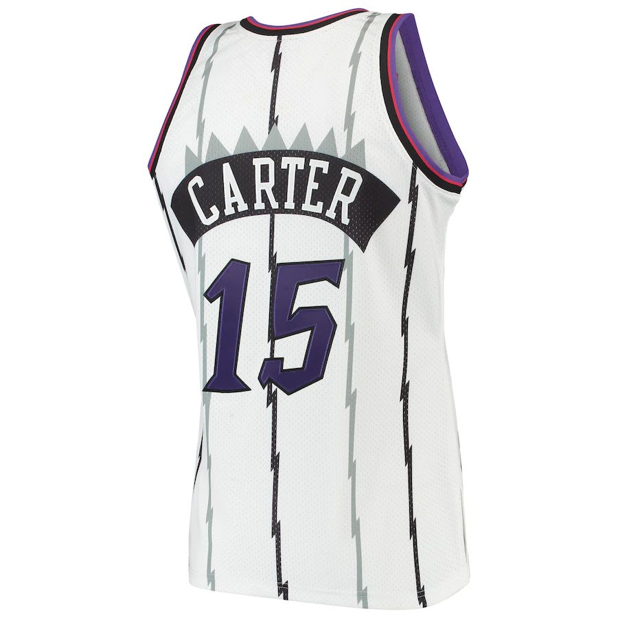 Custom #15 White 1998 TOR Basketball Shirt Top