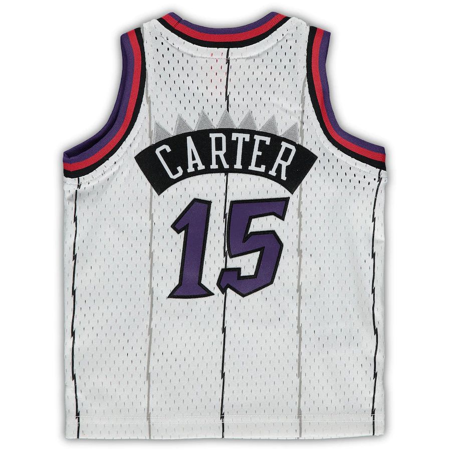 Custom #15 White 1998 TOR Basketball Shirt Top