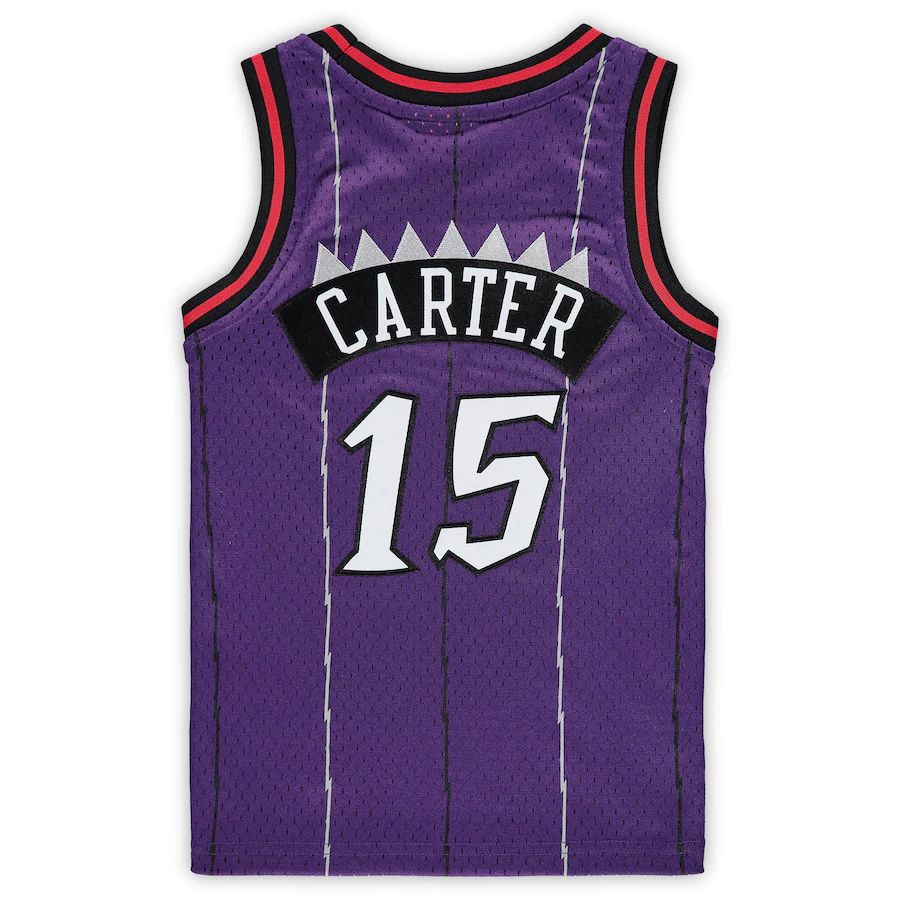 Custom #15 Purple 1998 Throwback TOR Basketball Shirt Top