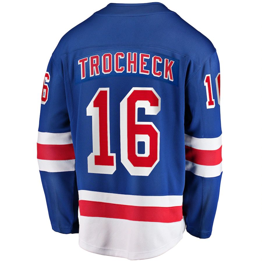 Custom #16 Blue Hockey Shirt Top
