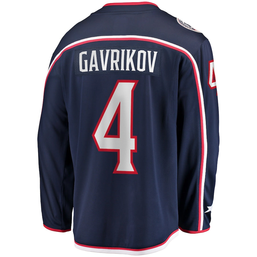 Custom #4 Blue CBJ Hockey Shirt Top