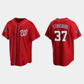 Custom #37 Red 2019 World Series Champions WSH Baseball Shirt Top