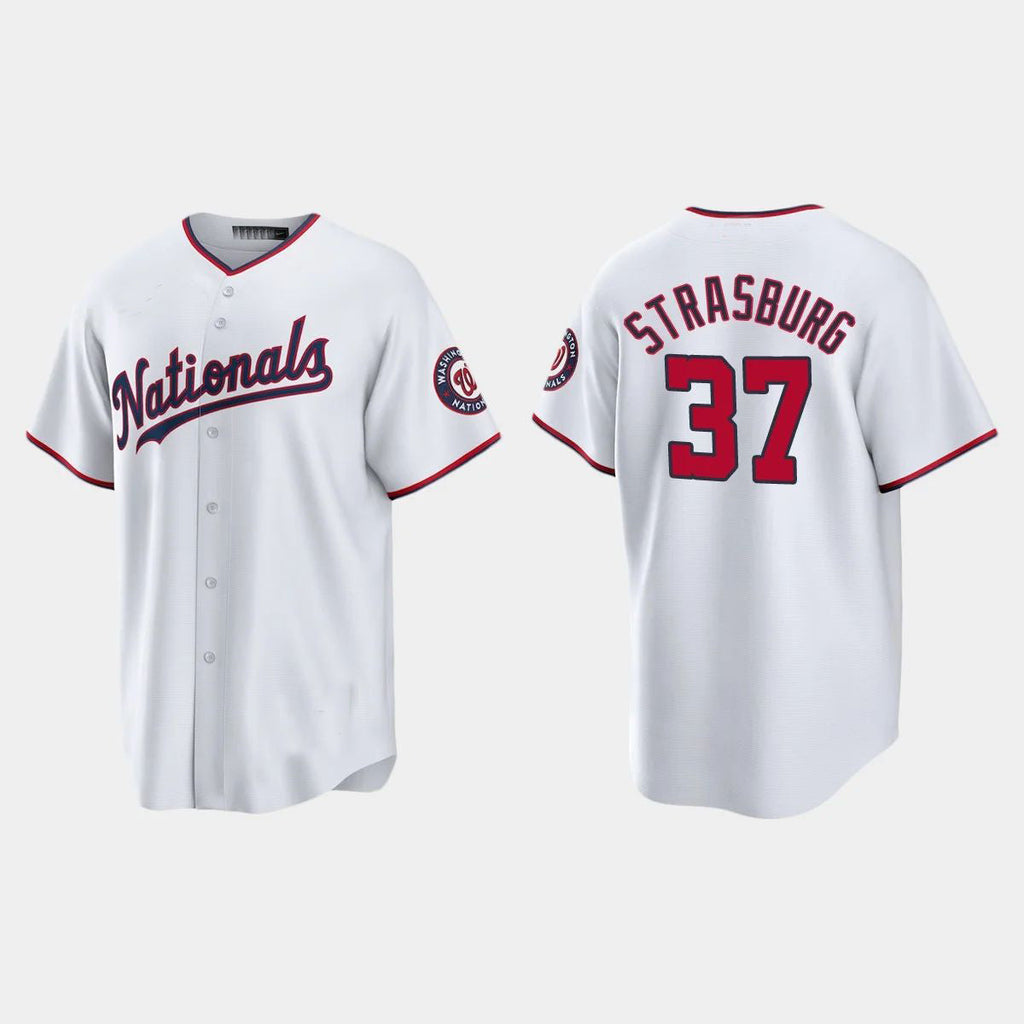Custom #37 White WSH Baseball Shirt Top