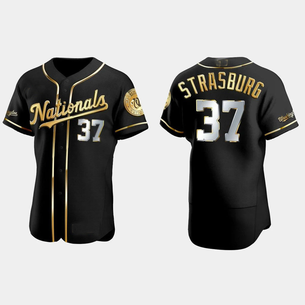Custom #37 Black WSH Baseball Shirt Top