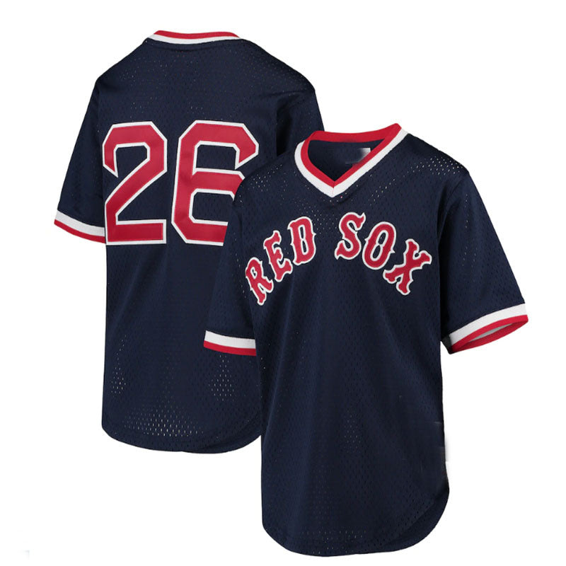 Custom #26 Red BOS Baseball Shirt Top