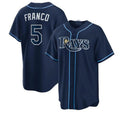 Custom #5 Navy TB Baseball Shirt Top