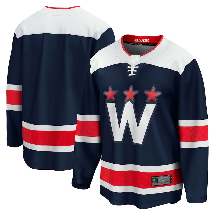 Custom #21 Navy 2020 WSH Hockey Shirt Top