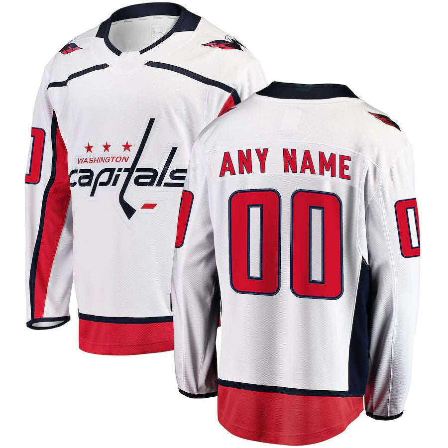 Custom White WSH Hockey Shirt Top