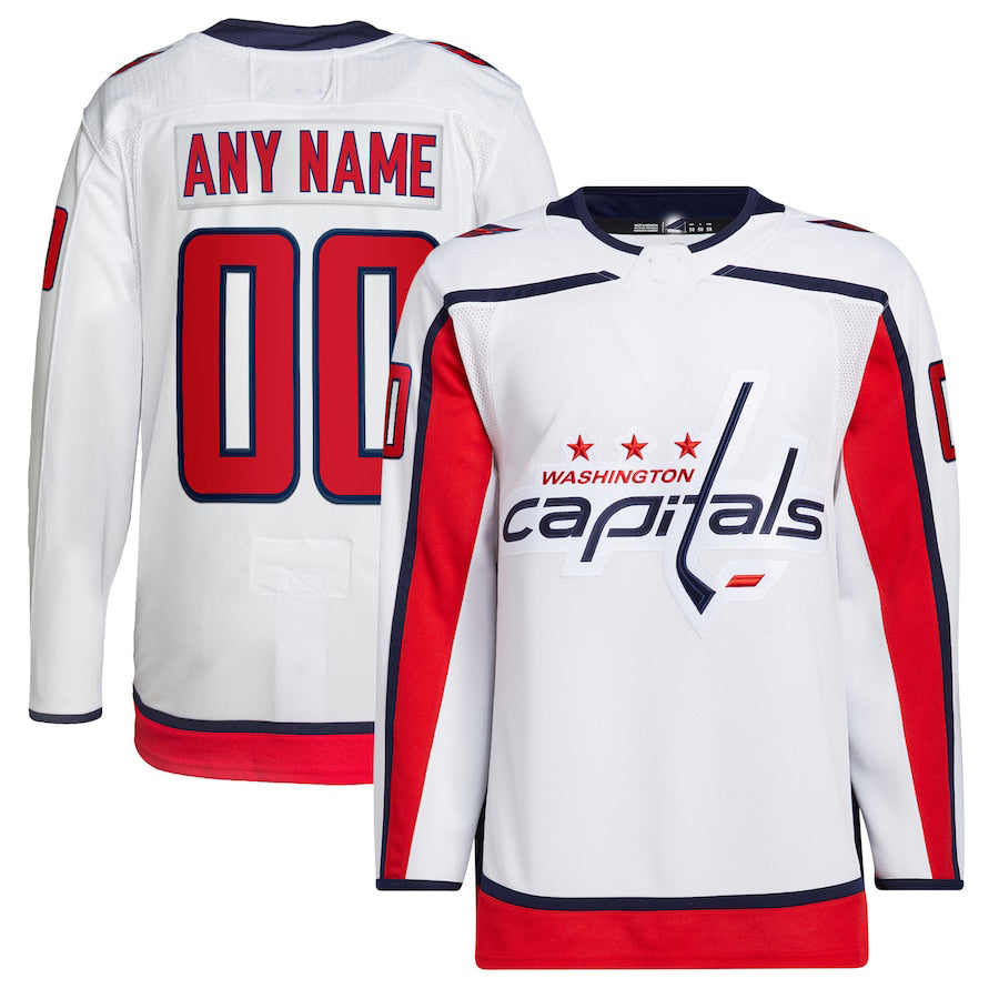 Custom White WSH Hockey Shirt Top