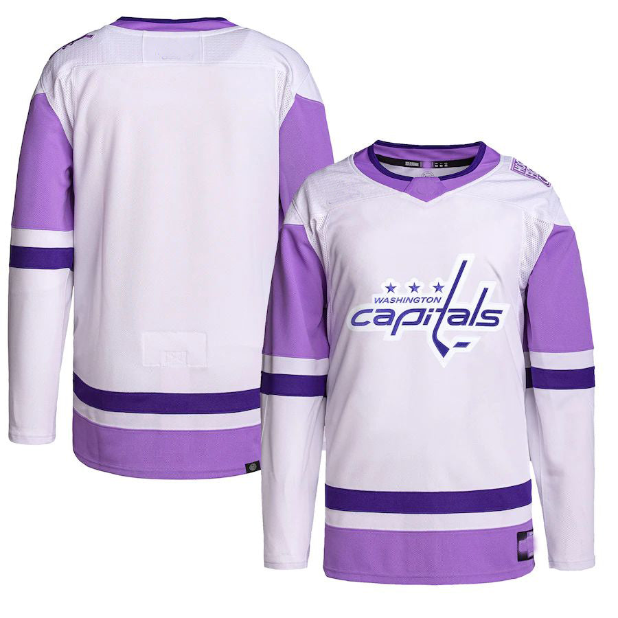 Custom White WSH Hockey Shirt Top