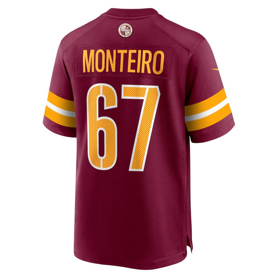 Custom #67 Burgundy WAS Football Shirt Top