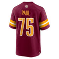 Custom #75 Burgundy WAS Football Shirt Top