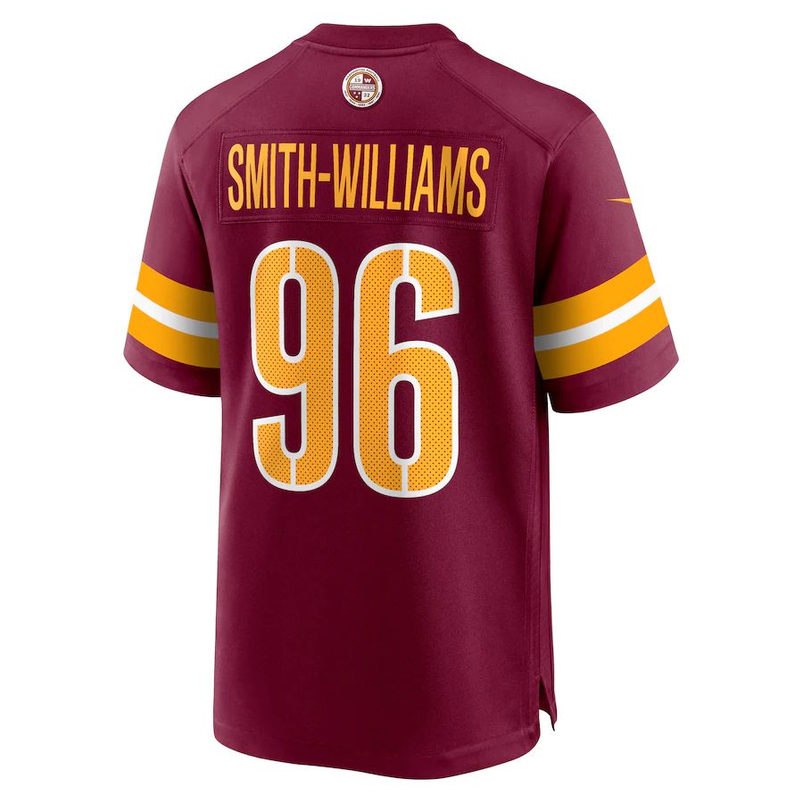 Custom #96 Burgundy WAS Football Shirt Top