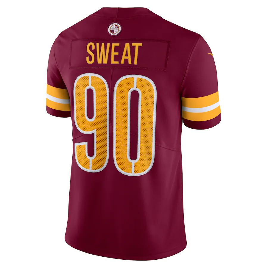 Custom #90 Burgundy WAS Football Shirt Top