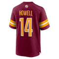 Custom #14 Burgundy 2022 WAS Football Shirt Top