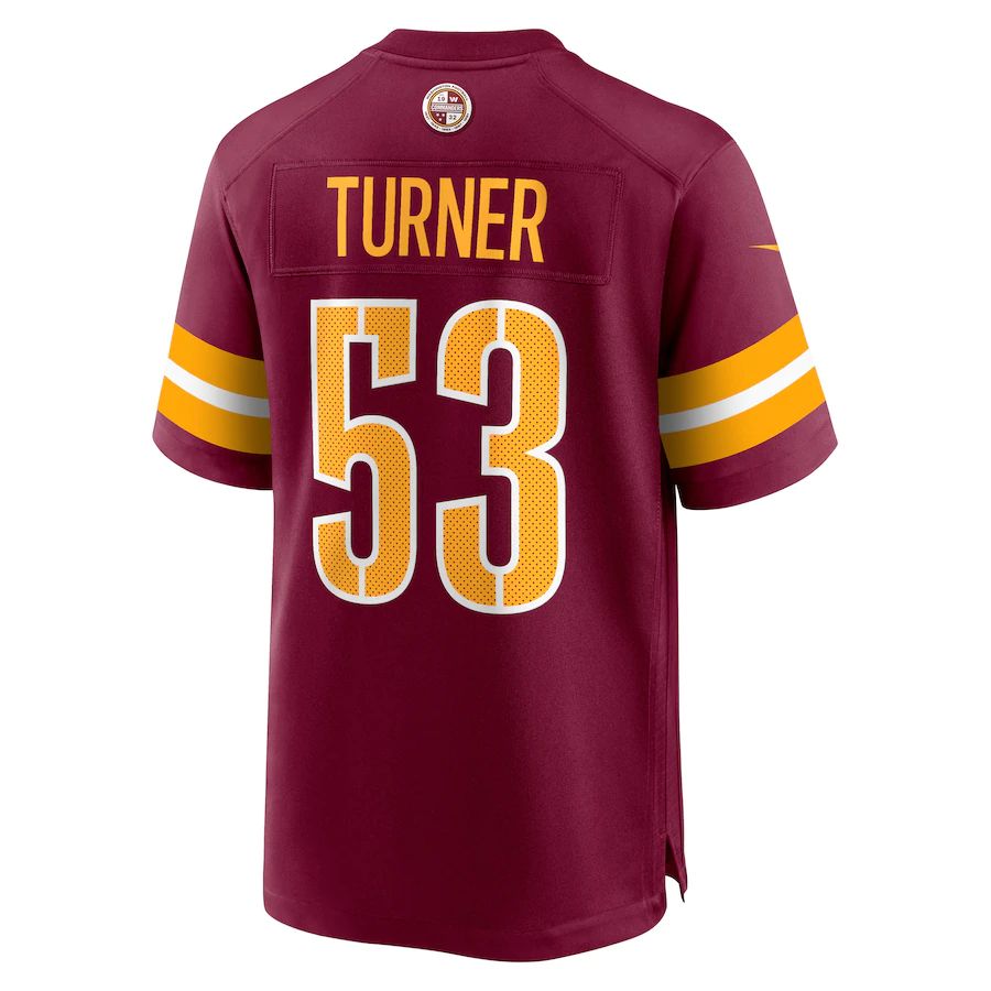 Custom #53 Burgundy WAS Football Shirt Top