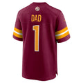 Custom #1 Burgundy WAS Football Shirt Top