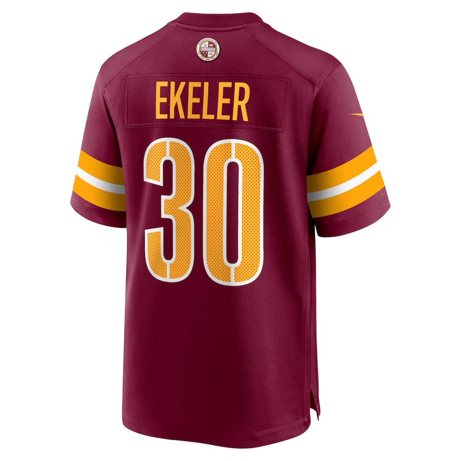 Custom #30 Burgundy WAS Football Shirt Top