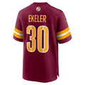 Custom #30 Burgundy WAS Football Shirt Top