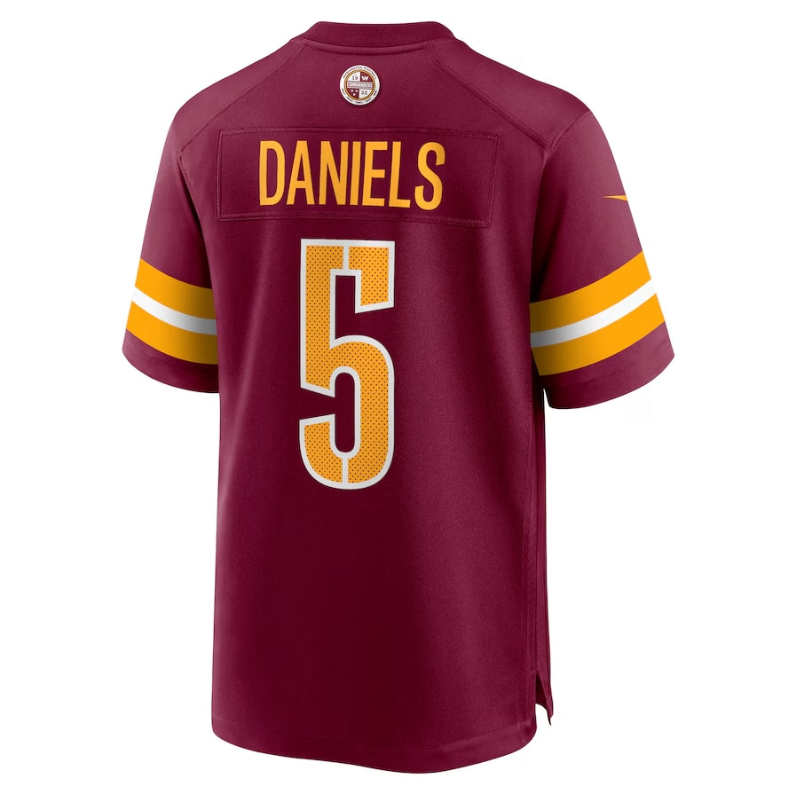 Custom #5 Burgundy 2024 WAS Football Shirt Top