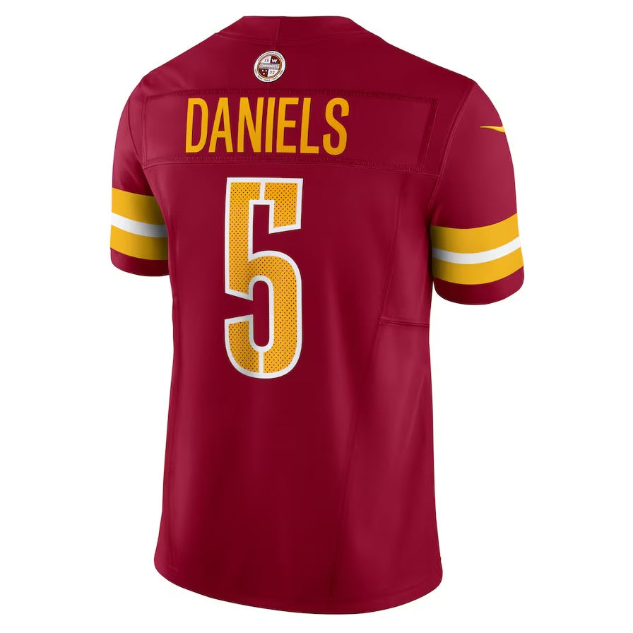Custom #5 Burgundy WAS Football Shirt Top