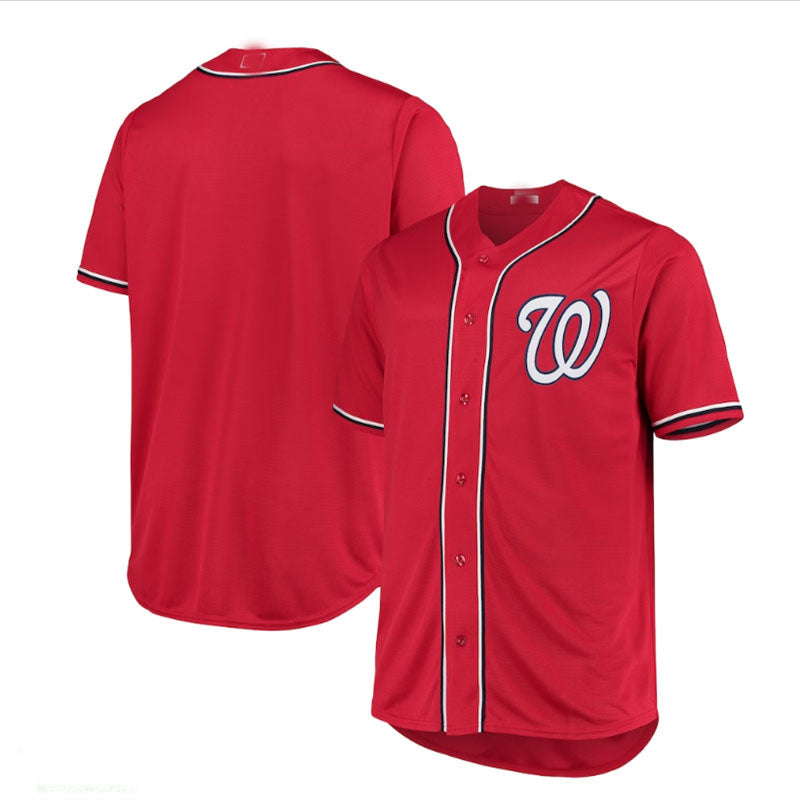 Custom Red WSH Baseball Shirt Top