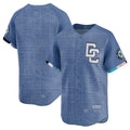 Custom Blue 2025 City Connect WSH Baseball Shirt Top